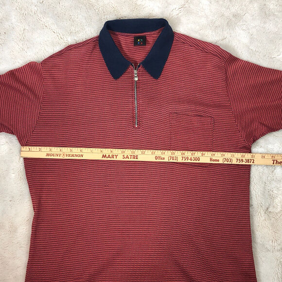 Vintage BAFFO Zipper Polo Size Large Hip Hop Old School Made Italy - Picture 10 of 12